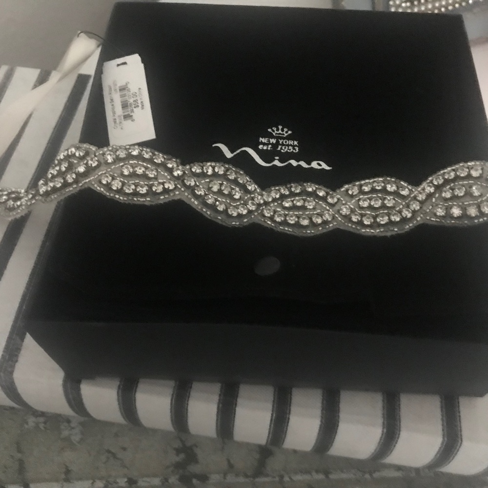 Nina bridal beaded belt/sash - Size OS